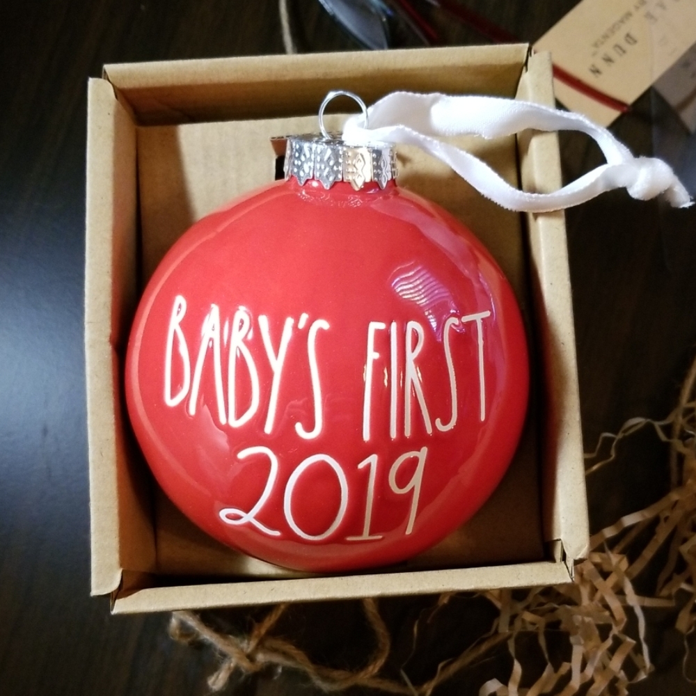 Rae Dunn Baby's 1st Christmas bulb
